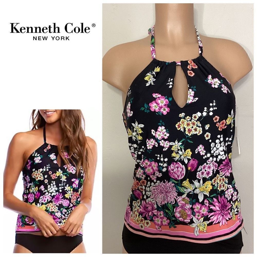 New. Kenneth Cole floral tankini. Small. Retails $84